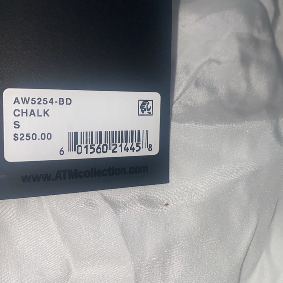 (B10) ATM Womens Silk Crop Tank Top, Color: Chalk, NWT, Size Small - Picture 11 of 12